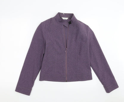 Womens UK Size 10 Essentials Regular Purple Suit Jacket