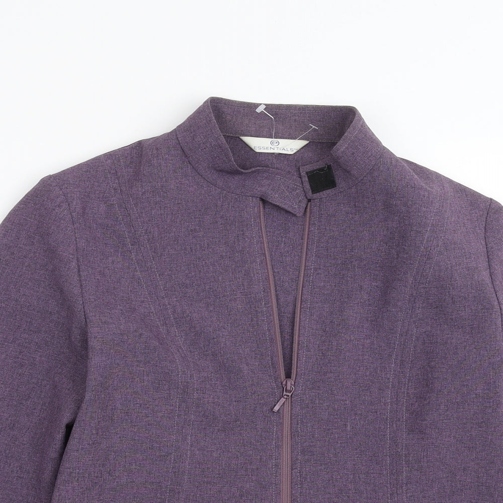 Womens UK Size 10 Essentials Regular Purple Suit Jacket