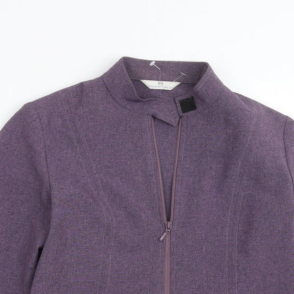 Womens UK Size 10 Essentials Regular Purple Suit Jacket