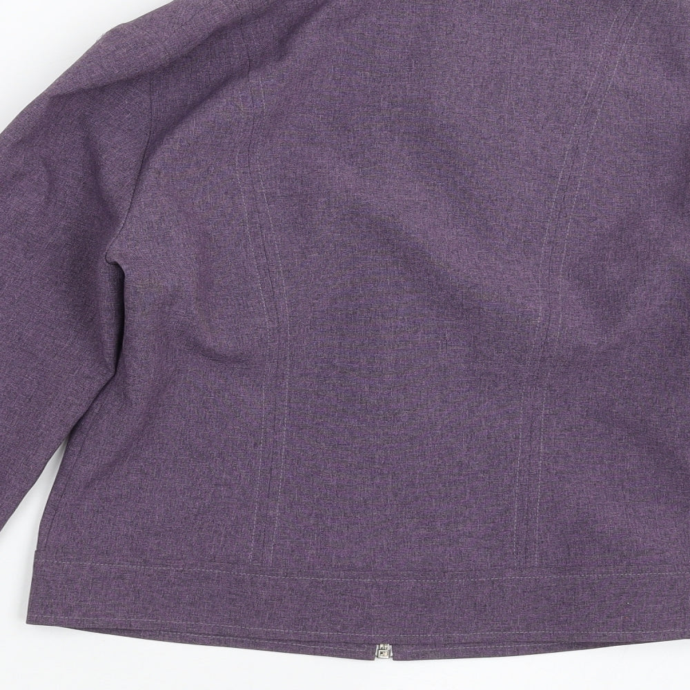 Womens UK Size 10 Essentials Regular Purple Suit Jacket
