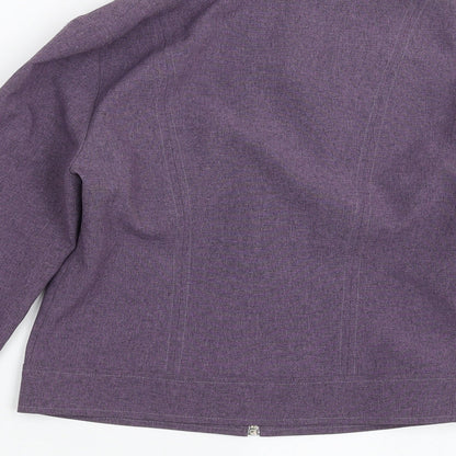 Womens UK Size 10 Essentials Regular Purple Suit Jacket