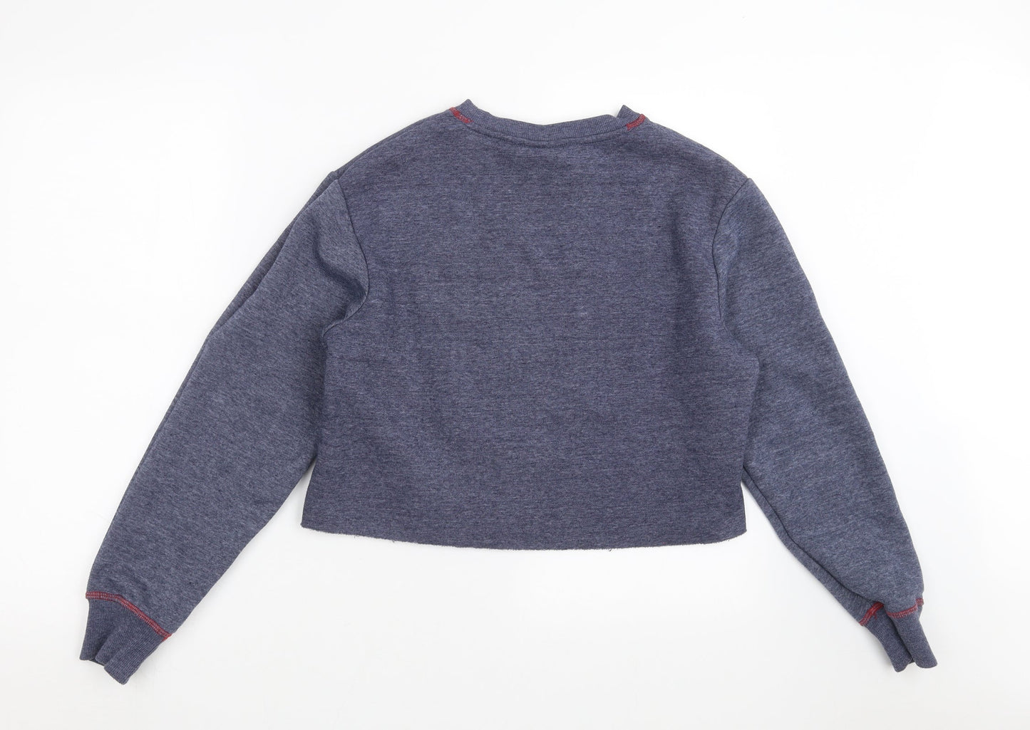 Primark Womens Blue   Pullover Sweatshirt Size 2XS  - cropped, friends