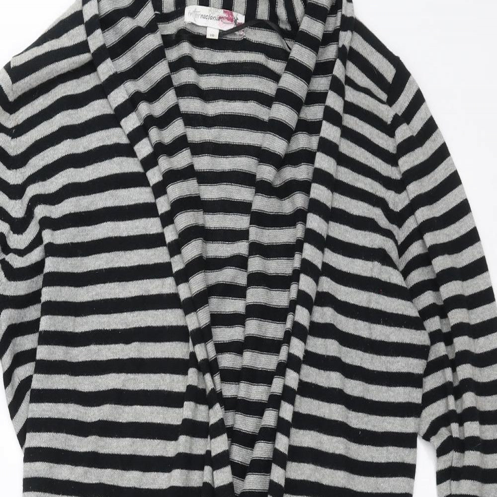 Womens UK Size 10 Internationale Black Cardigan Jumper