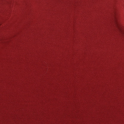 Womens UK Size 12 Marks and Spencer Red Pullover Jumper