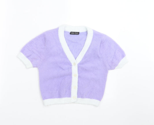 SheIn Womens Purple   Cardigan Jumper Size S  - cropped