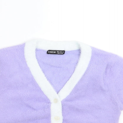 SheIn Womens Purple   Cardigan Jumper Size S  - cropped