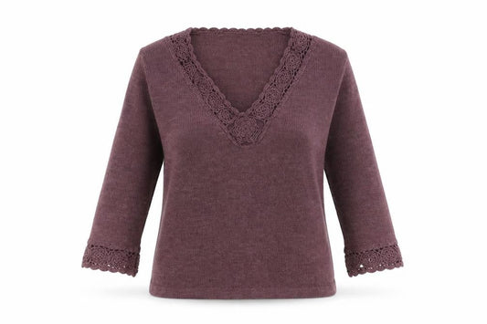 Womens UK Size 10 Daxon Purple Pullover Jumper