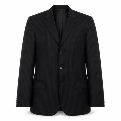you Mens Black Striped  Jacket Blazer Size 42