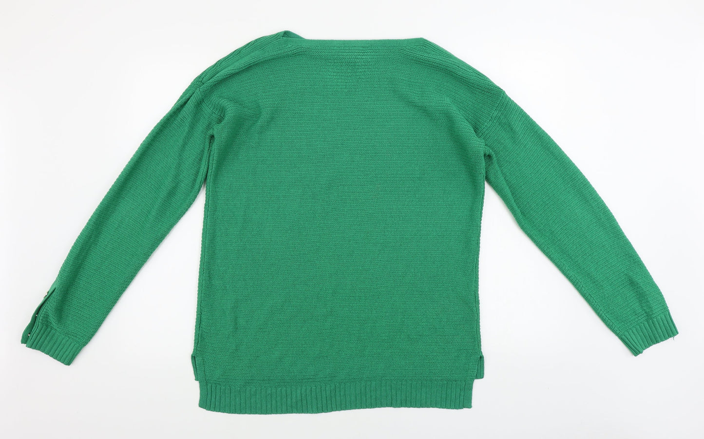 Womens UK Size M Peacocks Green Pullover Jumper