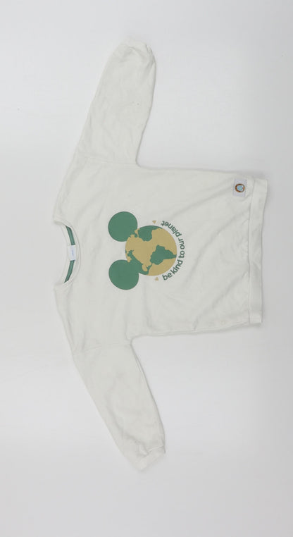 Disney  Girls White   Pullover Jumper Size 4-5 Years