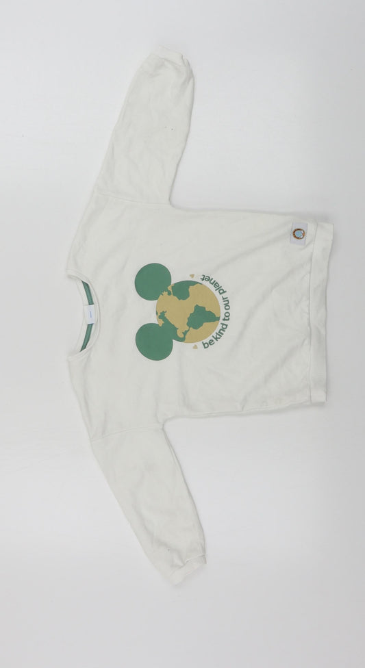 Disney  Girls White   Pullover Jumper Size 4-5 Years