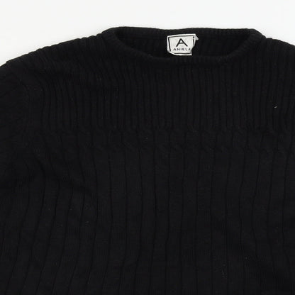 Aniela  Womens Black   Pullover Jumper Size L