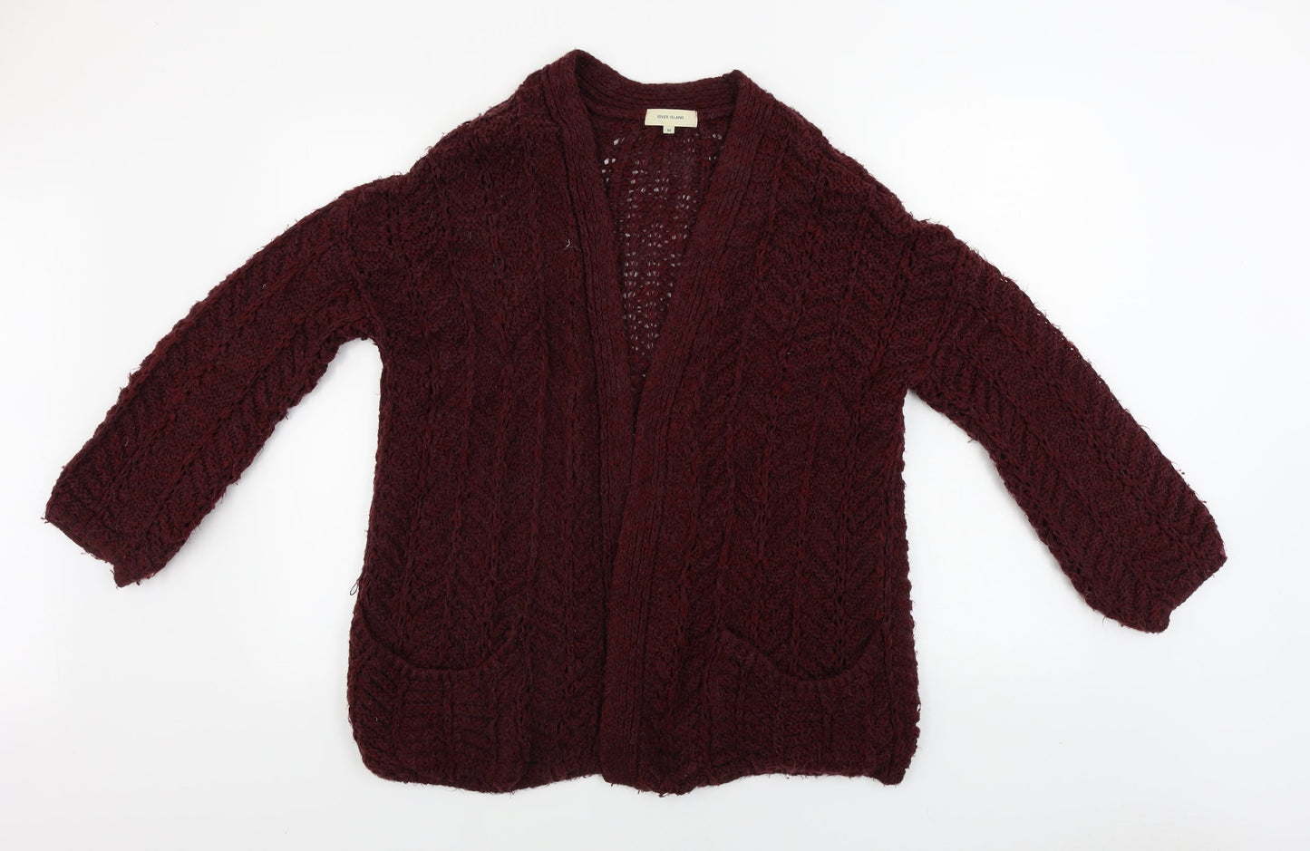 Womens UK Size 10 River Island Purple Cardigan Jumper