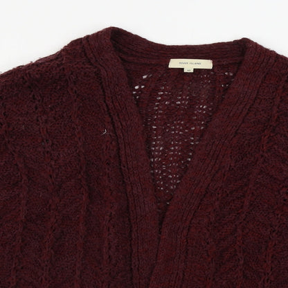 Womens UK Size 10 River Island Purple Cardigan Jumper