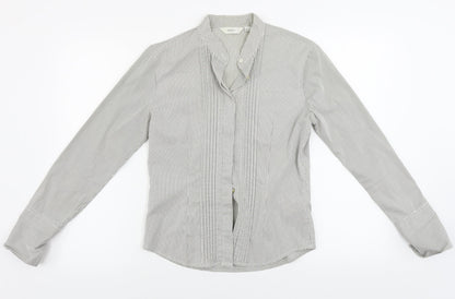 Womens UK Size 10 NEXT Grey Basic Button-Up