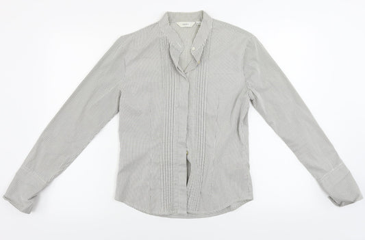 Womens UK Size 10 NEXT Grey Basic Button-Up