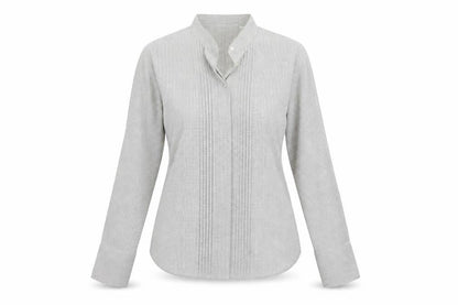 Womens UK Size 10 NEXT Grey Basic Button-Up