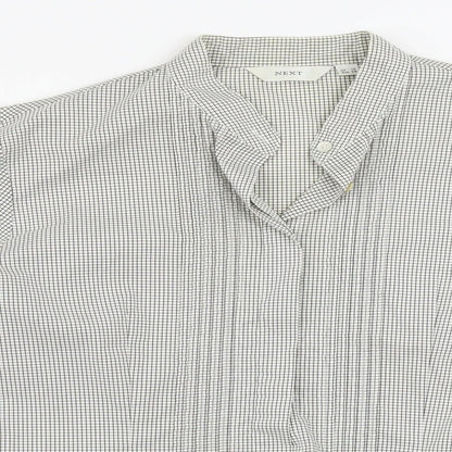 Womens UK Size 10 NEXT Grey Basic Button-Up