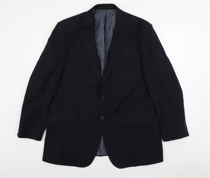 Mens UK Size 46 Impressions Regular Black Suit Jacket