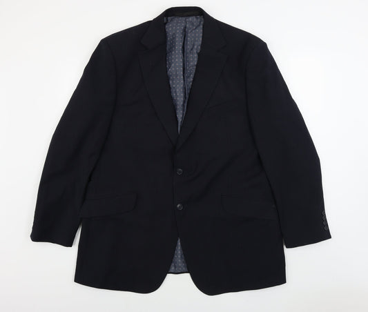 Mens UK Size 46 Impressions Regular Black Suit Jacket