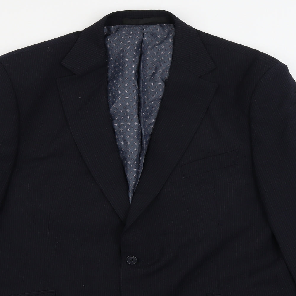 Mens UK Size 46 Impressions Regular Black Suit Jacket