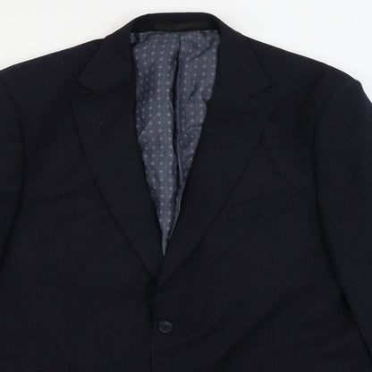 Mens UK Size 46 Impressions Regular Black Suit Jacket