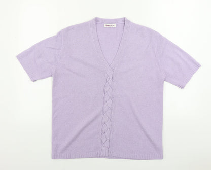 Womens UK Size S Bonmarché Purple Pullover Jumper