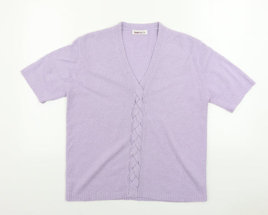 Womens UK Size S Bonmarché Purple Pullover Jumper