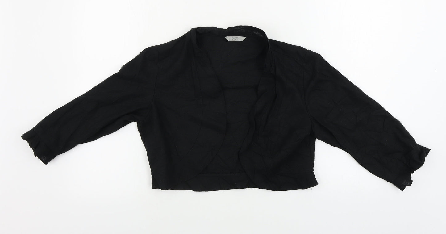 Womens UK Size 14 Marks and Spencer Black Cardigan Jumper
