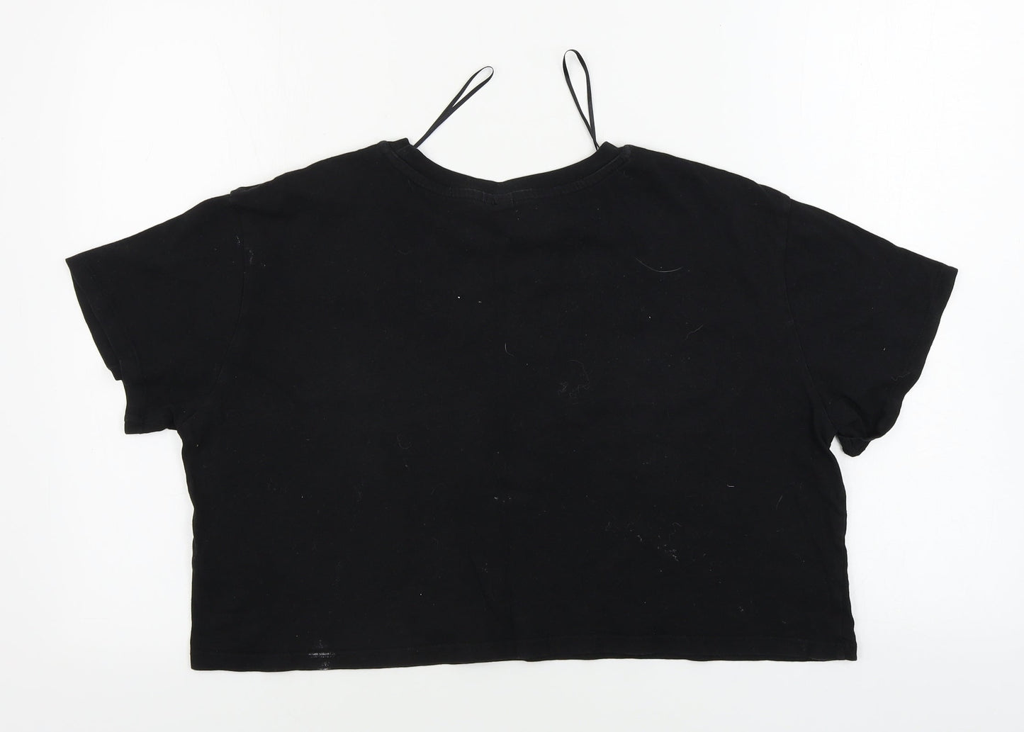 Womens UK Size L H&M Black Basic T-Shirt