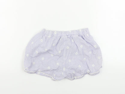 F&F  Womens Blue Floral  Sweat Shorts Size 6