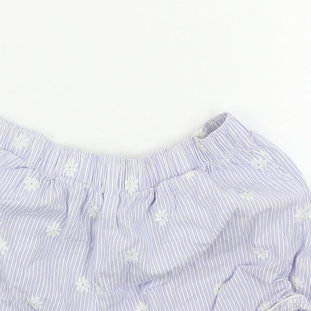 F&F  Womens Blue Floral  Sweat Shorts Size 6