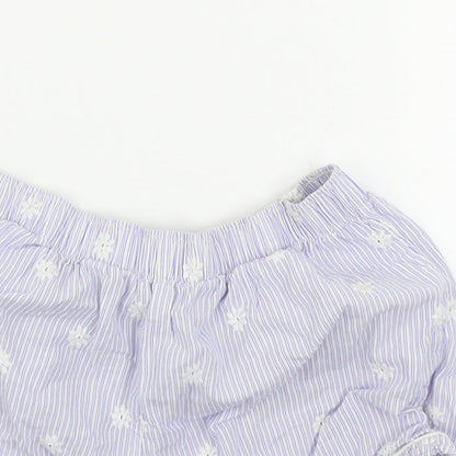 F&F  Womens Blue Floral  Sweat Shorts Size 6