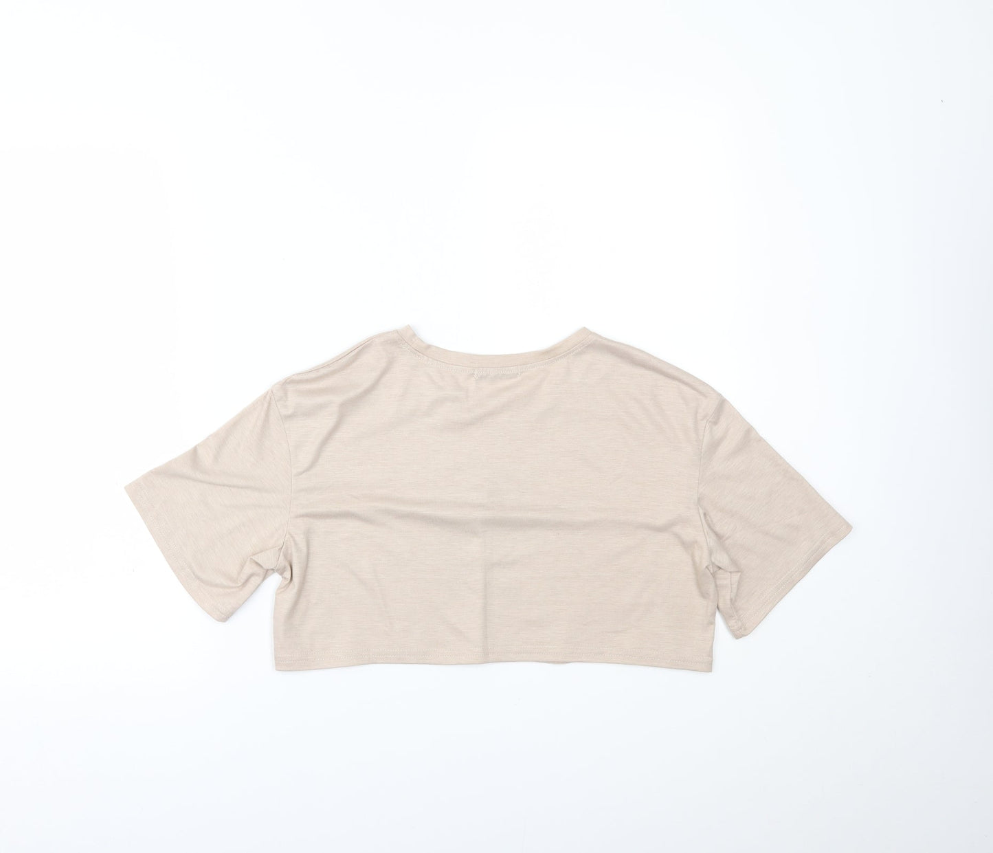 SheIn Womens Beige   Cropped T-Shirt Size S