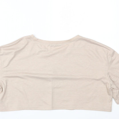 SheIn Womens Beige   Cropped T-Shirt Size S