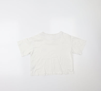 H&M Girls White   Basic T-Shirt Size 13-14 Years