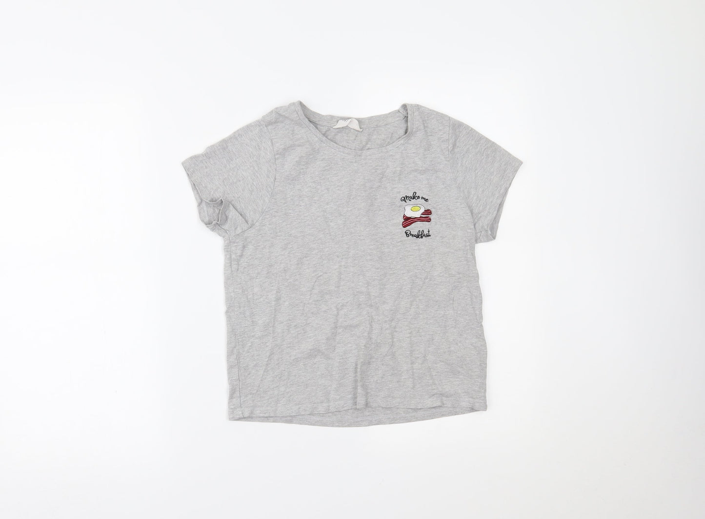 Womens UK Size 8 Boux Avenue Grey Basic T-Shirt