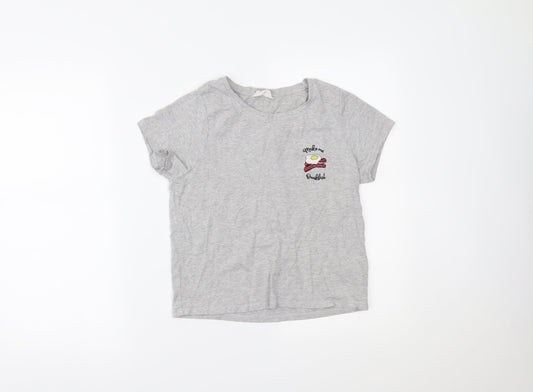 Womens UK Size 8 Boux Avenue Grey Basic T-Shirt