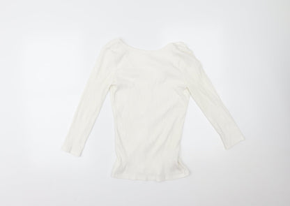 H&M Womens White   Basic Blouse Size S