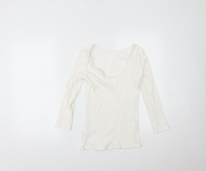 H&M Womens White   Basic Blouse Size S