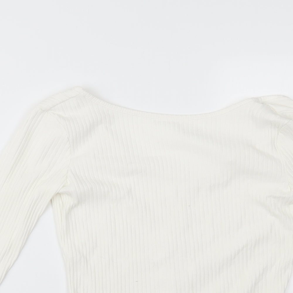 H&M Womens White   Basic Blouse Size S