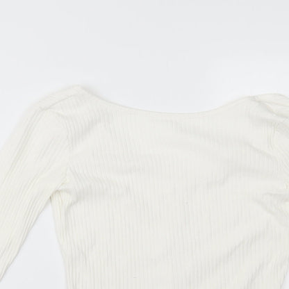 H&M Womens White   Basic Blouse Size S