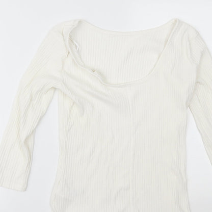 H&M Womens White   Basic Blouse Size S