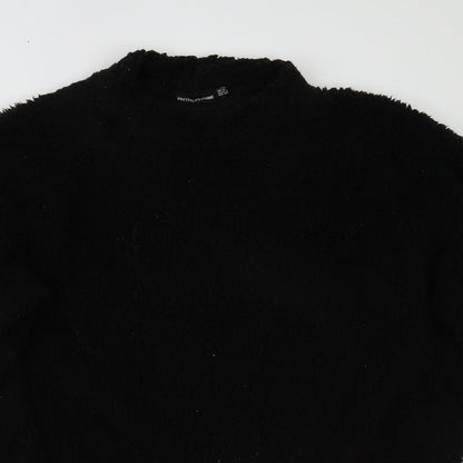 PRETTYLITTLETHING Womens Black   Pullover Jumper Size 10