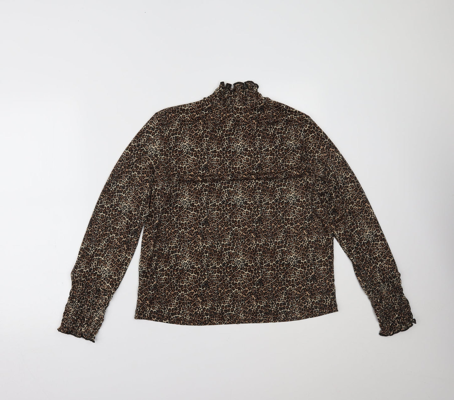 Primark Womens Brown Animal Print  Basic Blouse Size S