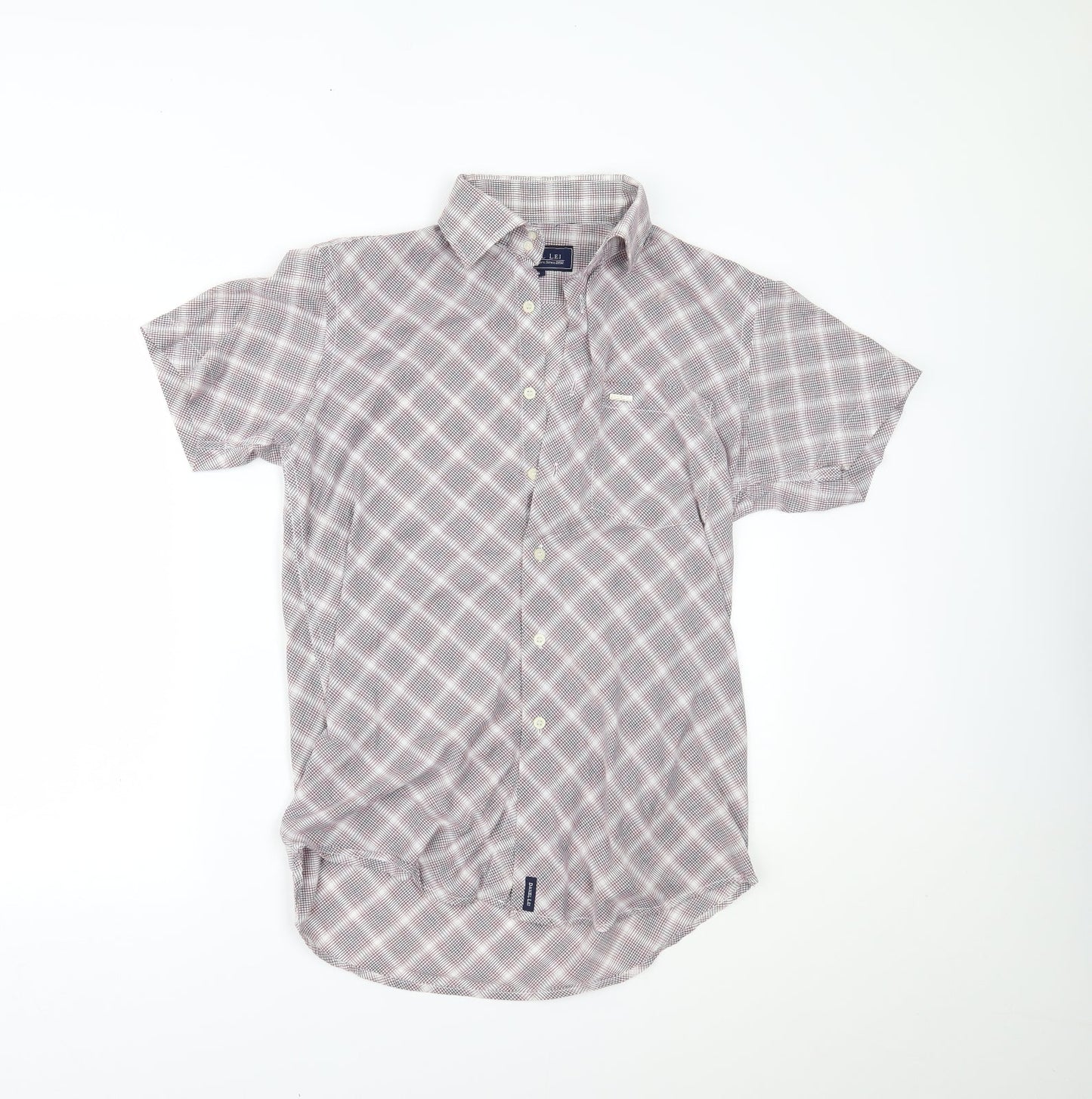 Mens UK Size S Daniel Lei Red  Button-Up Short Sleeve Casual Shirt