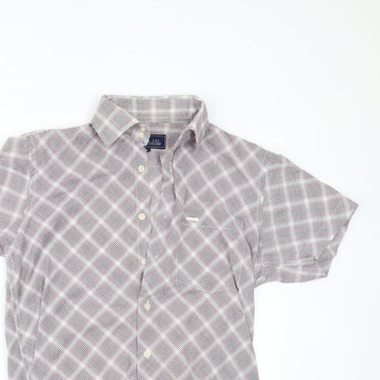 Mens UK Size S Daniel Lei Red  Button-Up Short Sleeve Casual Shirt