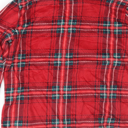 Marks and Spencer Womens Red Plaid  Top Pyjama Top Size M