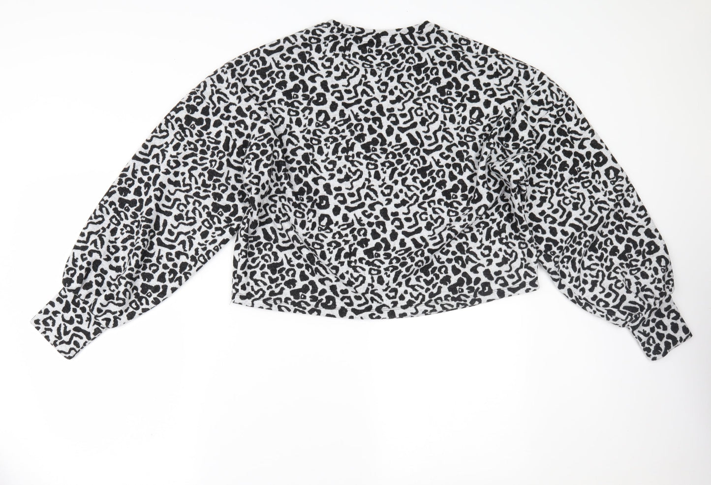 George Womens Grey Animal Print  Pullover Jumper Size M