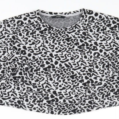 George Womens Grey Animal Print  Pullover Jumper Size M